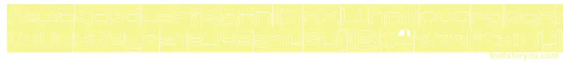 Czcionka FORMAL ART Hollow Inverse – żółte czcionki