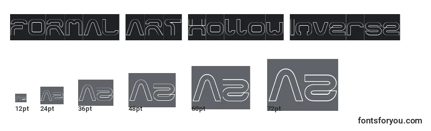 FORMAL ART Hollow Inverse Font Sizes