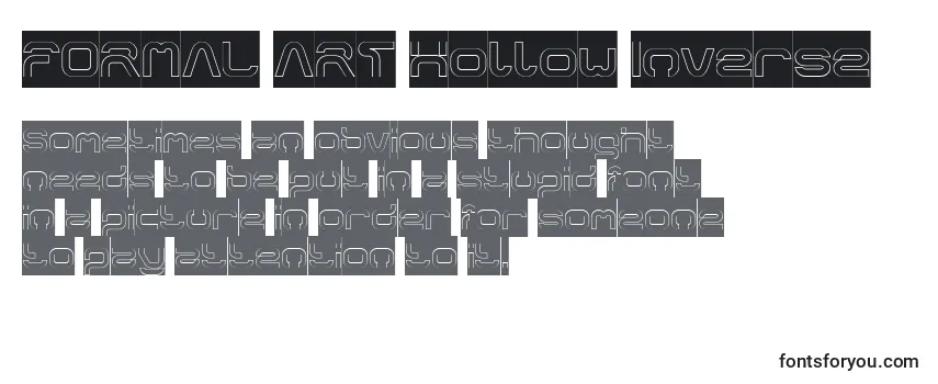 FORMAL ART Hollow Inverse Font