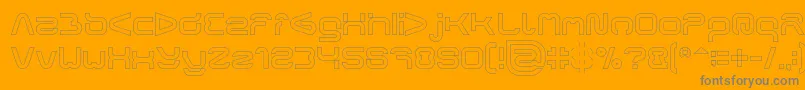 FORMAL ART Hollow Font – Gray Fonts on Orange Background