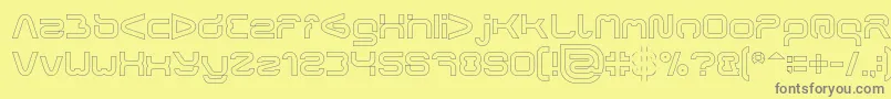 Police FORMAL ART Hollow – polices grises sur fond jaune
