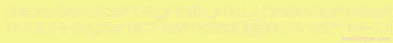 FORMAL ART Hollow Font – Pink Fonts on Yellow Background