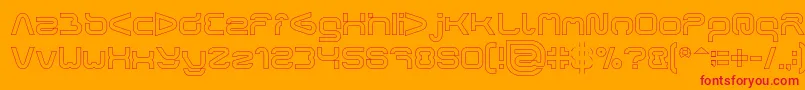 FORMAL ART Hollow Font – Red Fonts on Orange Background