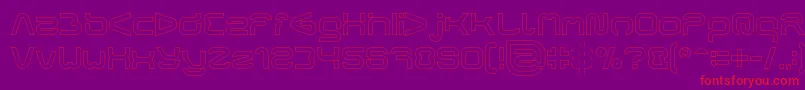 FORMAL ART Hollow Font – Red Fonts on Purple Background