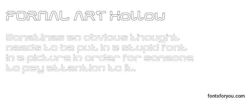 FORMAL ART Hollow Font