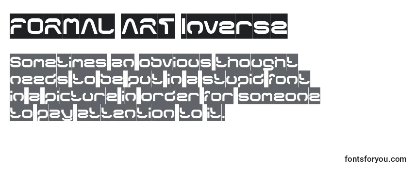 FORMAL ART Inverse-fontti