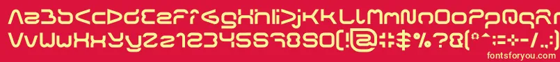 フォントFORMAL ART Light – 黄色の文字、赤い背景