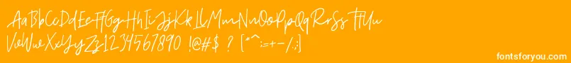 fuente Fort Collins Script DEMO – Fuentes Blancas Sobre Fondo Naranja