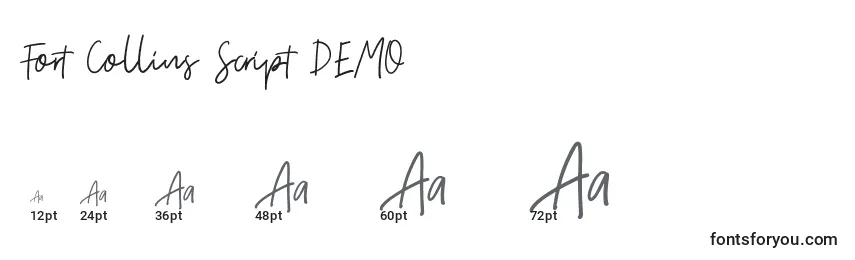 Fort Collins Script DEMO Font Sizes