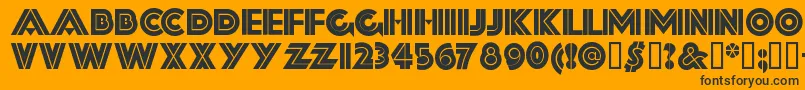 FORTSSH  Font – Black Fonts on Orange Background