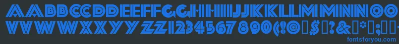 FORTSSH  Font – Blue Fonts on Black Background