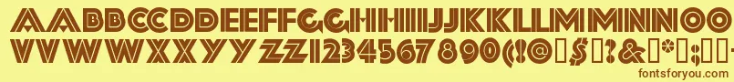 FORTSSH  Font – Brown Fonts on Yellow Background