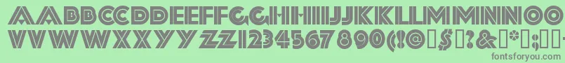 フォントFORTSSH  – 緑の背景に灰色の文字