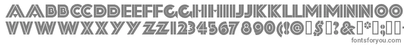 フォントFORTSSH  – 白い背景に灰色の文字