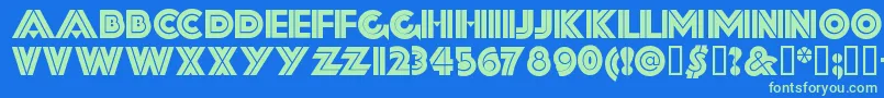 FORTSSH  Font – Green Fonts on Blue Background