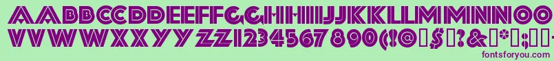 フォントFORTSSH  – 緑の背景に紫のフォント