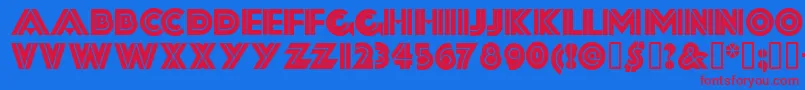 FORTSSH  Font – Red Fonts on Blue Background