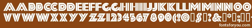 フォントFORTSSH  – 茶色の背景に白い文字