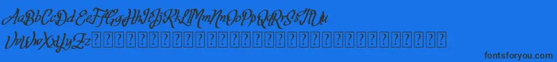 Fortuin FREE FOR PERSONAL USE Font – Black Fonts on Blue Background