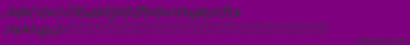 Fortuin FREE FOR PERSONAL USE Font – Black Fonts on Purple Background