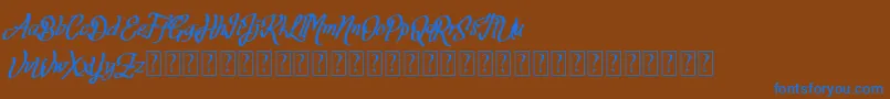 Fortuin FREE FOR PERSONAL USE Font – Blue Fonts on Brown Background