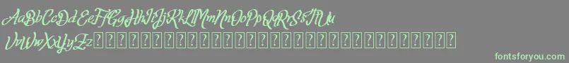Fortuin FREE FOR PERSONAL USE Font – Green Fonts on Gray Background