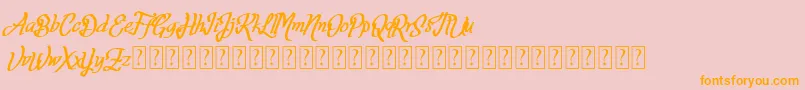 Fortuin FREE FOR PERSONAL USE Font – Orange Fonts on Pink Background