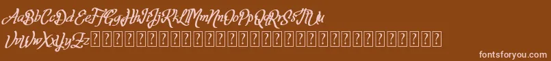 Fortuin FREE FOR PERSONAL USE Font – Pink Fonts on Brown Background