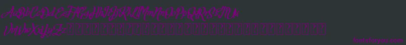 Шрифт Fortuin FREE FOR PERSONAL USE – фиолетовые шрифты на чёрном фоне