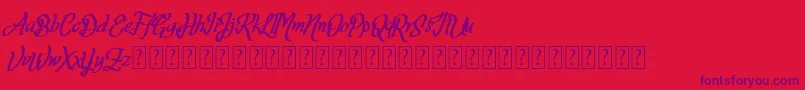 Fortuin FREE FOR PERSONAL USE Font – Purple Fonts on Red Background