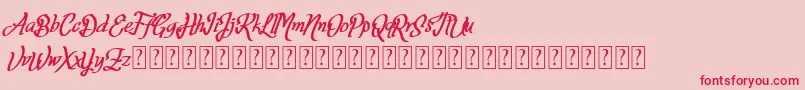 Fortuin FREE FOR PERSONAL USE Font – Red Fonts on Pink Background