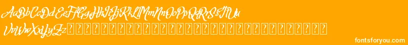 Fortuin FREE FOR PERSONAL USE Font – White Fonts on Orange Background