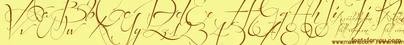 BeforetherainPersonalUseDemo Font – Brown Fonts on Yellow Background