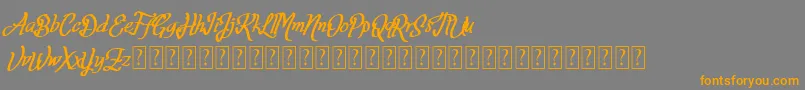 Fortuin FREE FOR PERSONAL USE Font – Orange Fonts on Gray Background