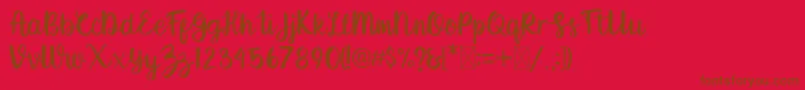 Police fortwenty – polices brunes sur fond rouge