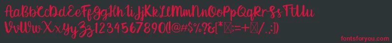 fortwenty Font – Red Fonts on Black Background