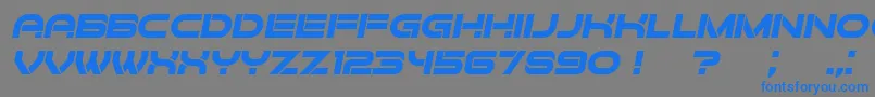Forvertz Italic-Schriftart – Blaue Schriften auf grauem Hintergrund