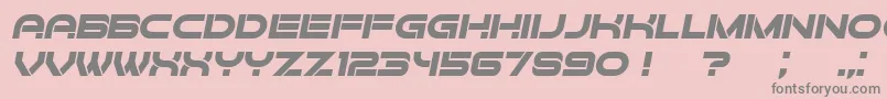 Police Forvertz Italic – polices grises sur fond rose