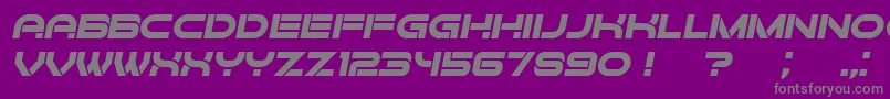 Fonte Forvertz Italic – fontes cinzas em um fundo violeta
