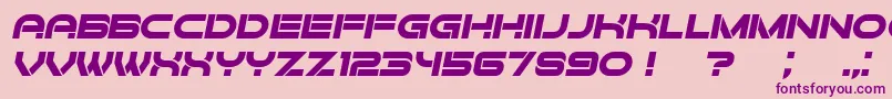 Forvertz Italic-fontti – violetit fontit vaaleanpunaisella taustalla