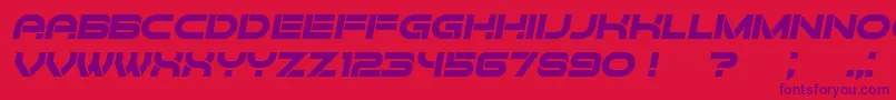 Forvertz Italic Font – Purple Fonts on Red Background