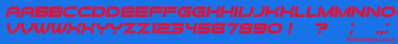 Шрифт Forvertz Italic – красные шрифты на синем фоне