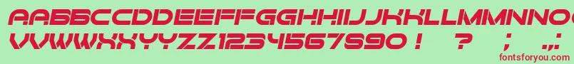 Forvertz Italic Font – Red Fonts on Green Background
