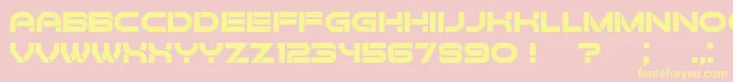 Forvertz Font – Yellow Fonts on Pink Background