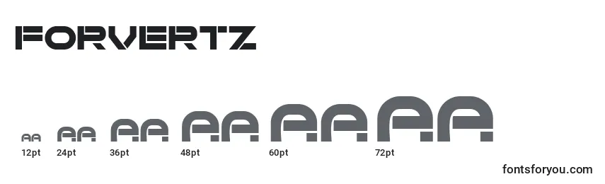 Forvertz (127063) Font Sizes
