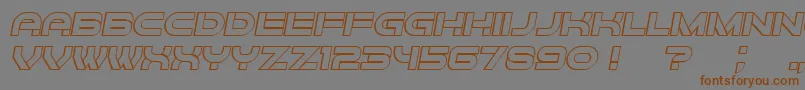 fuente Forvertz3D Italic – Fuentes Marrones Sobre Fondo Gris