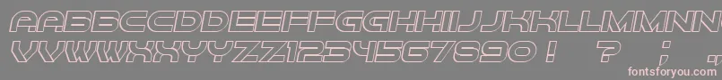 fuente Forvertz3D Italic – Fuentes Rosadas Sobre Fondo Gris