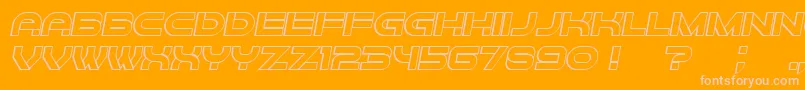 Шрифт Forvertz3D Italic – розовые шрифты на оранжевом фоне