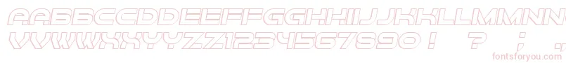 Police Forvertz3D Italic – polices roses sur fond blanc