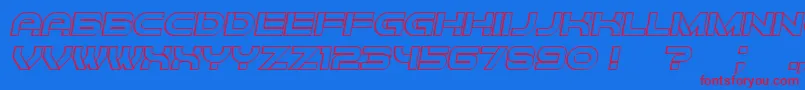 フォントForvertz3D Italic – 赤い文字の青い背景